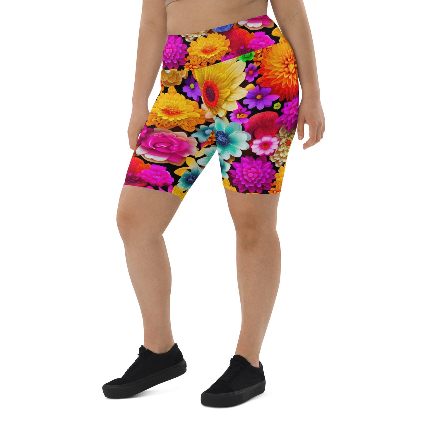 DMV 0238 Floral Biker Shorts