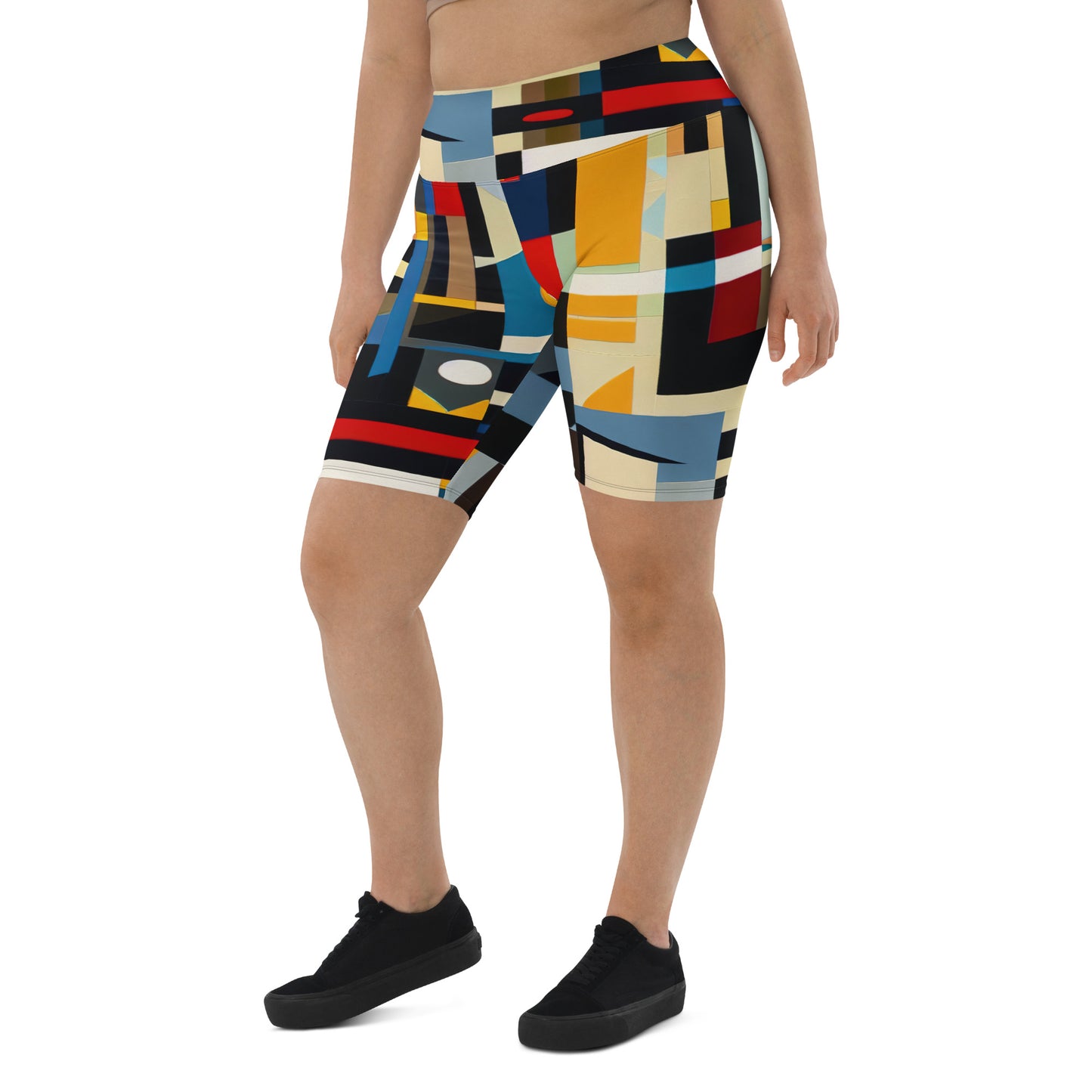 DMV 0023 Abstract Art Biker Shorts