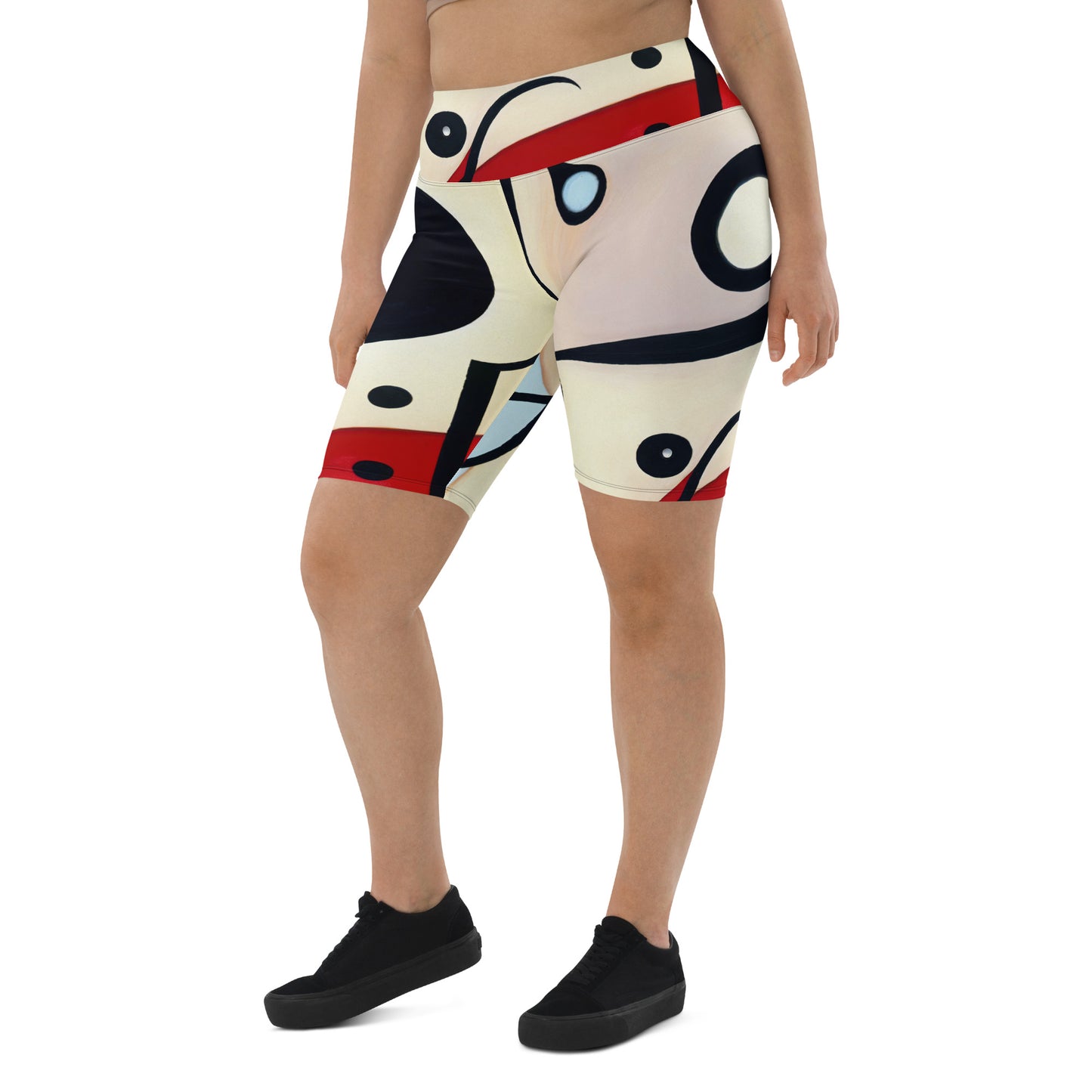 DMV 0039 Retro Art Biker Shorts