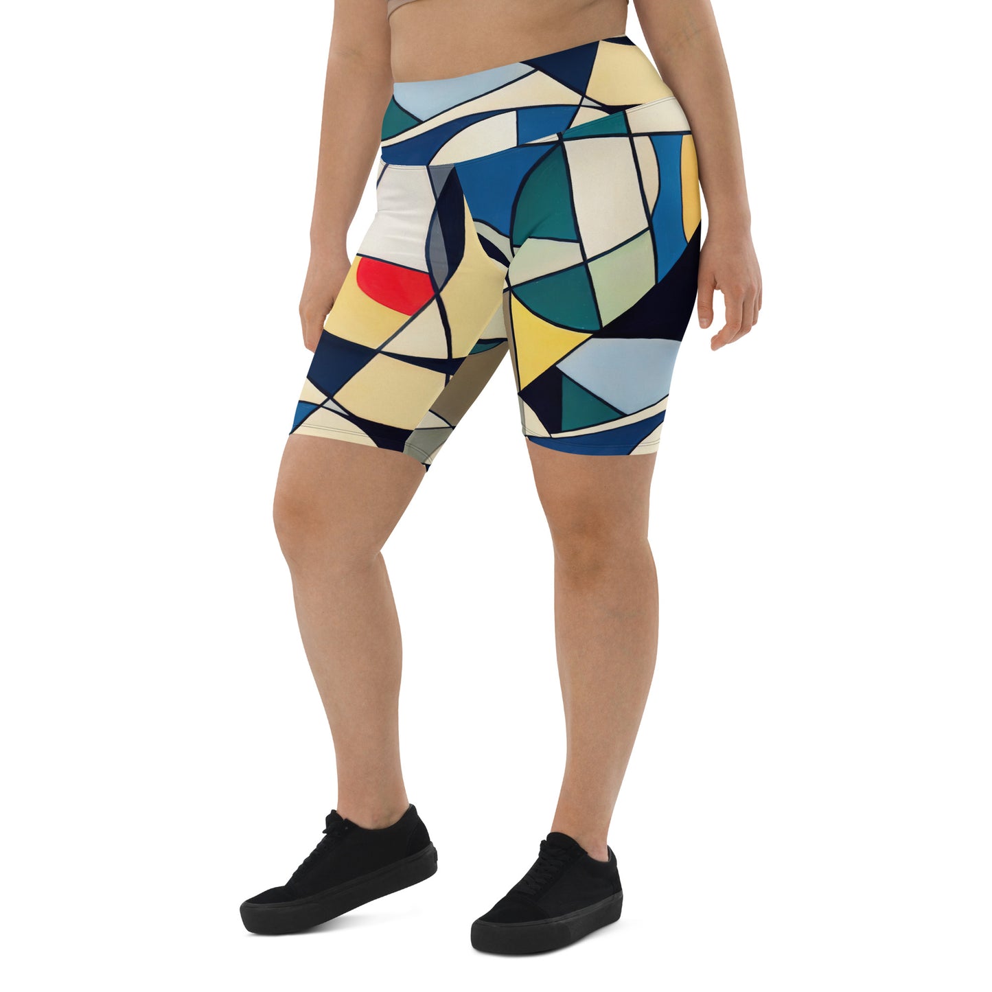 DMV 0227 Abstract Art Biker Shorts