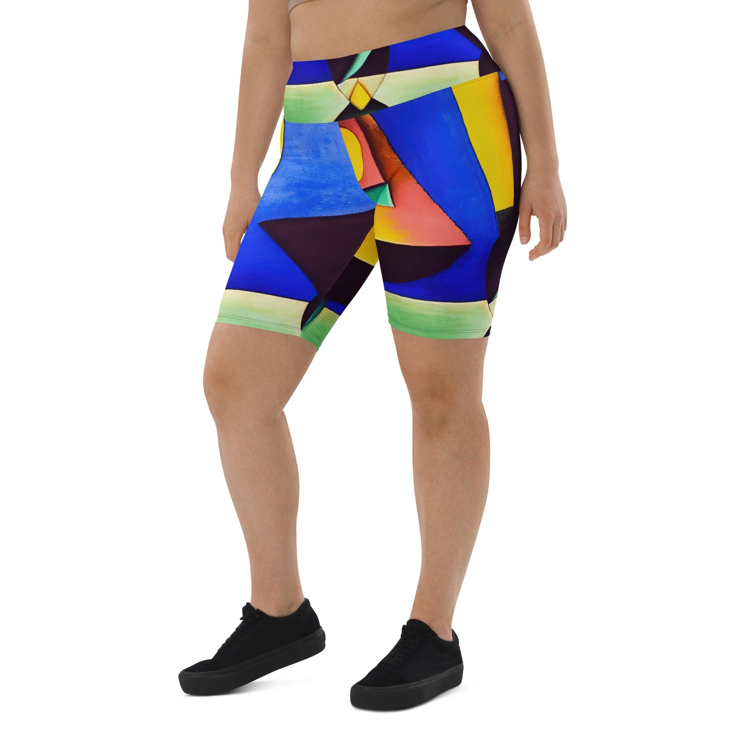 DMV 0255 Retro Art Biker Shorts