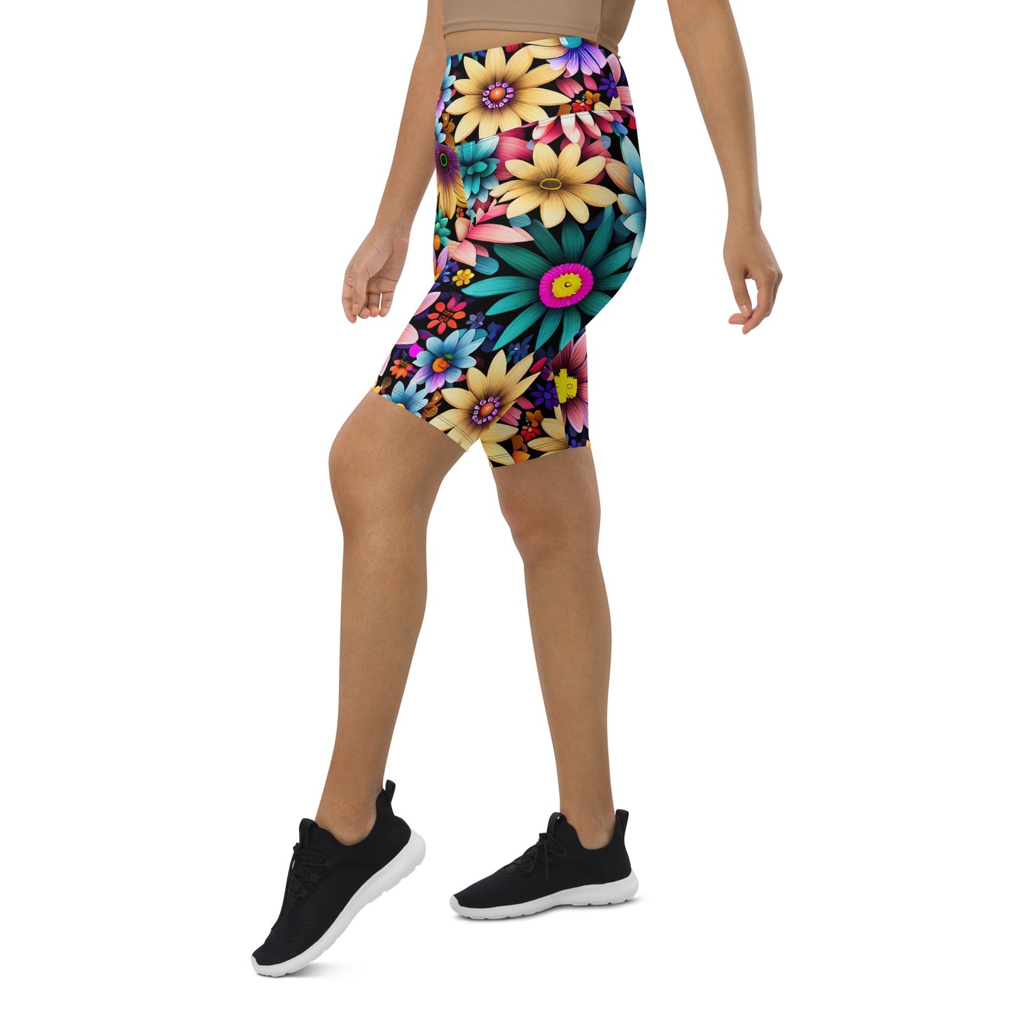 DMV 0265 Floral Biker Shorts