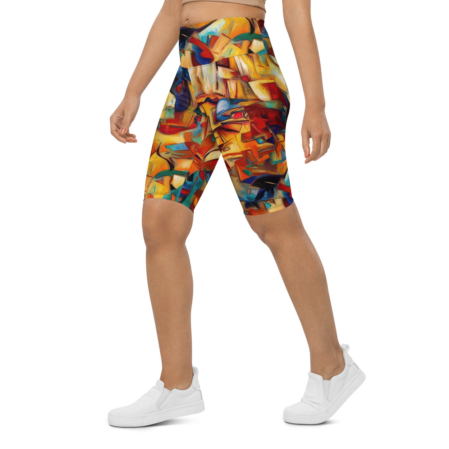 DMV 0416 Abstract Art Biker Shorts