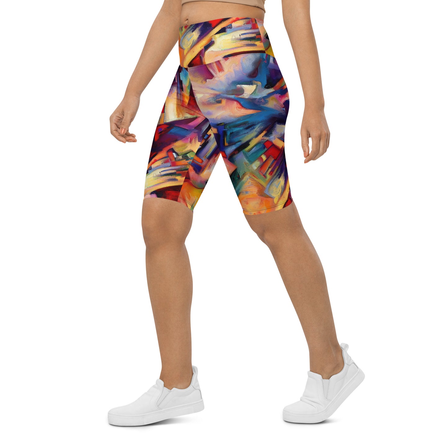 DMV 0308 Abstract Art Biker Shorts