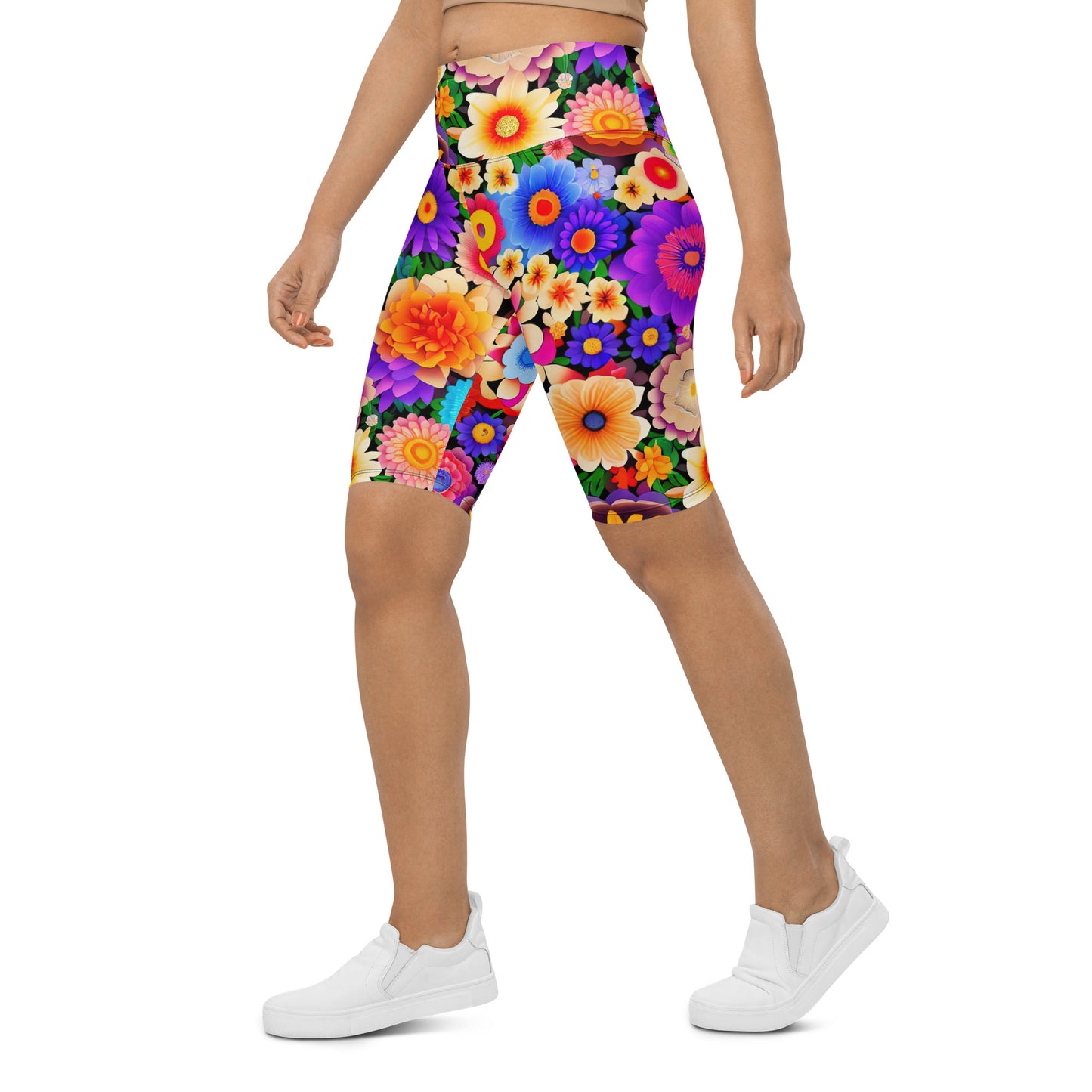 DMV 0309 Floral Biker Shorts