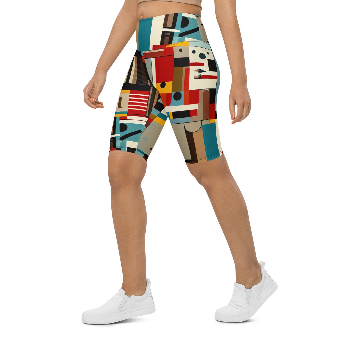 DMV 0413 Abstract Art Biker Shorts