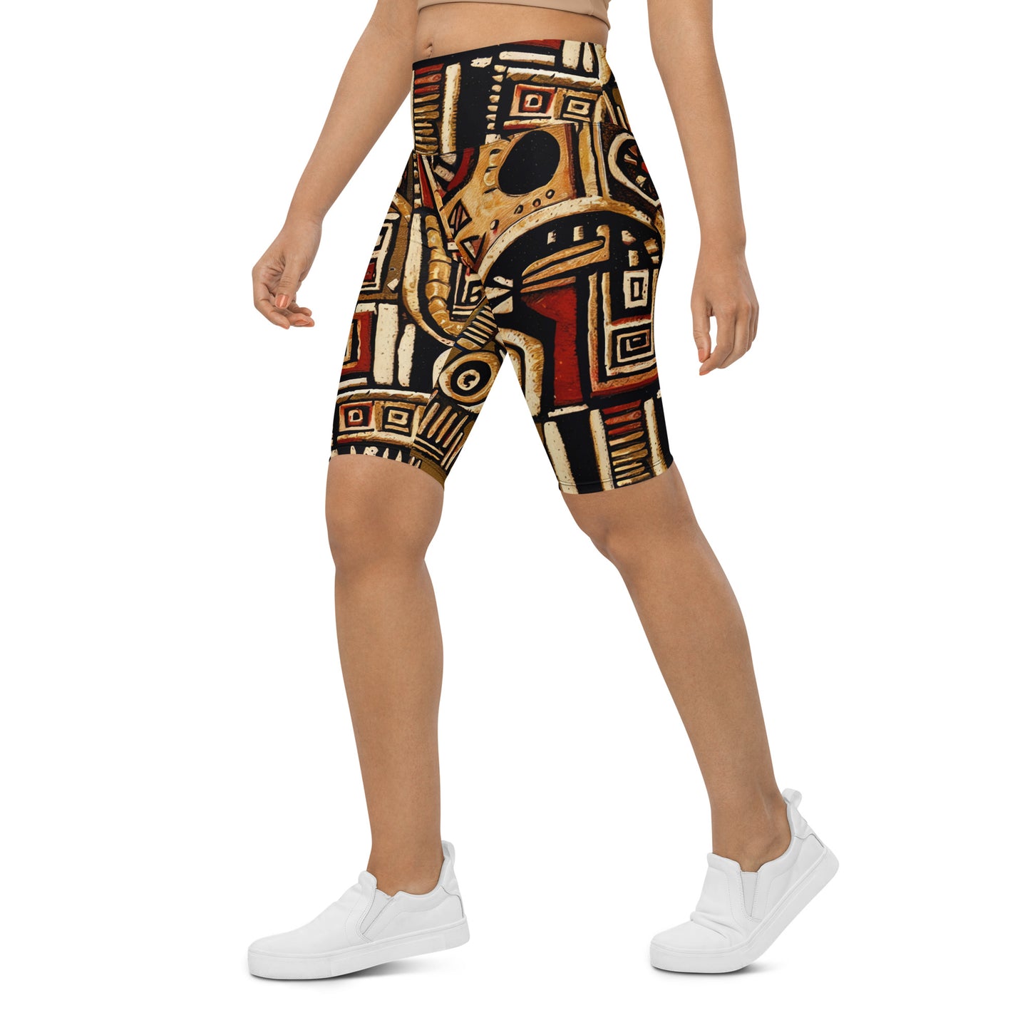 DMV 1521 Retro Art Biker Shorts