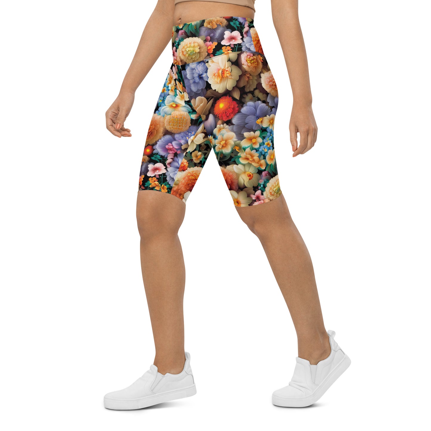 DMV 0302 Floral Biker Shorts