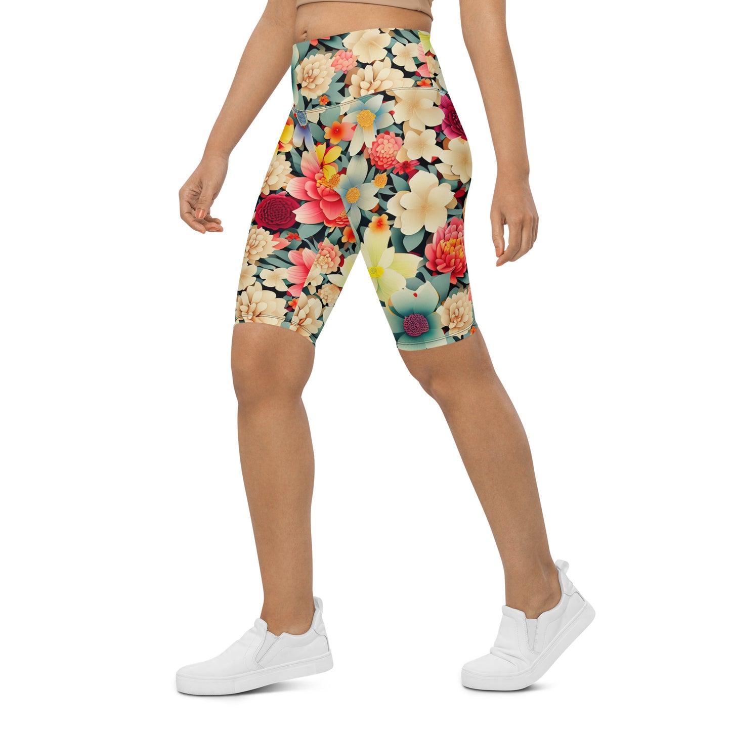 DMV 0260 Floral Biker Shorts