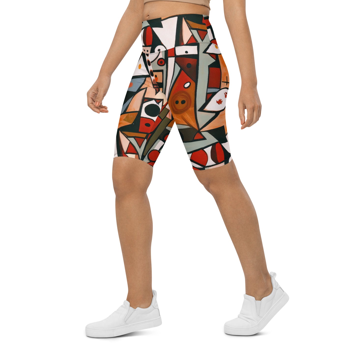 DMV 0522 Retro Art Biker Shorts