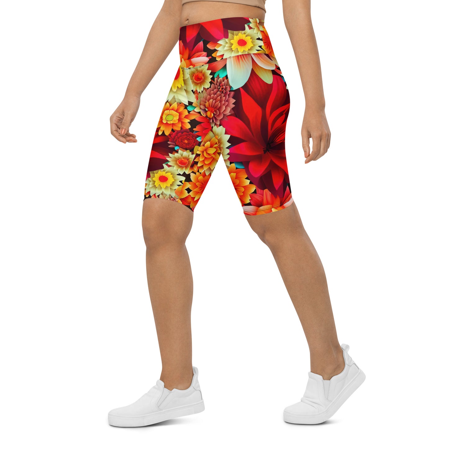 DMV 0419 Floral Biker Shorts