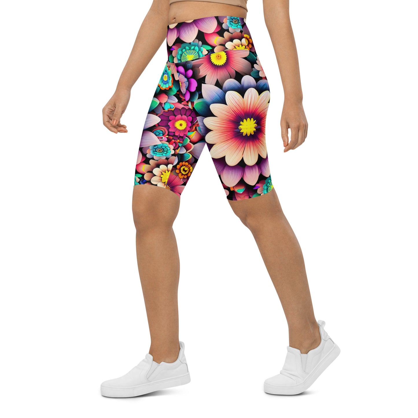 DMV 0515 Floral Biker Shorts