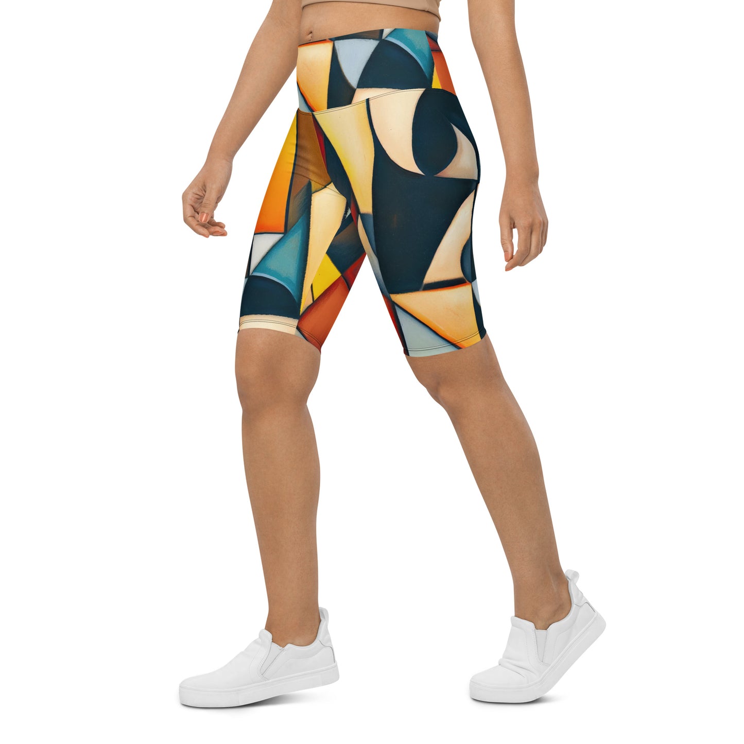 DMV 0433 Abstract Art Biker Shorts