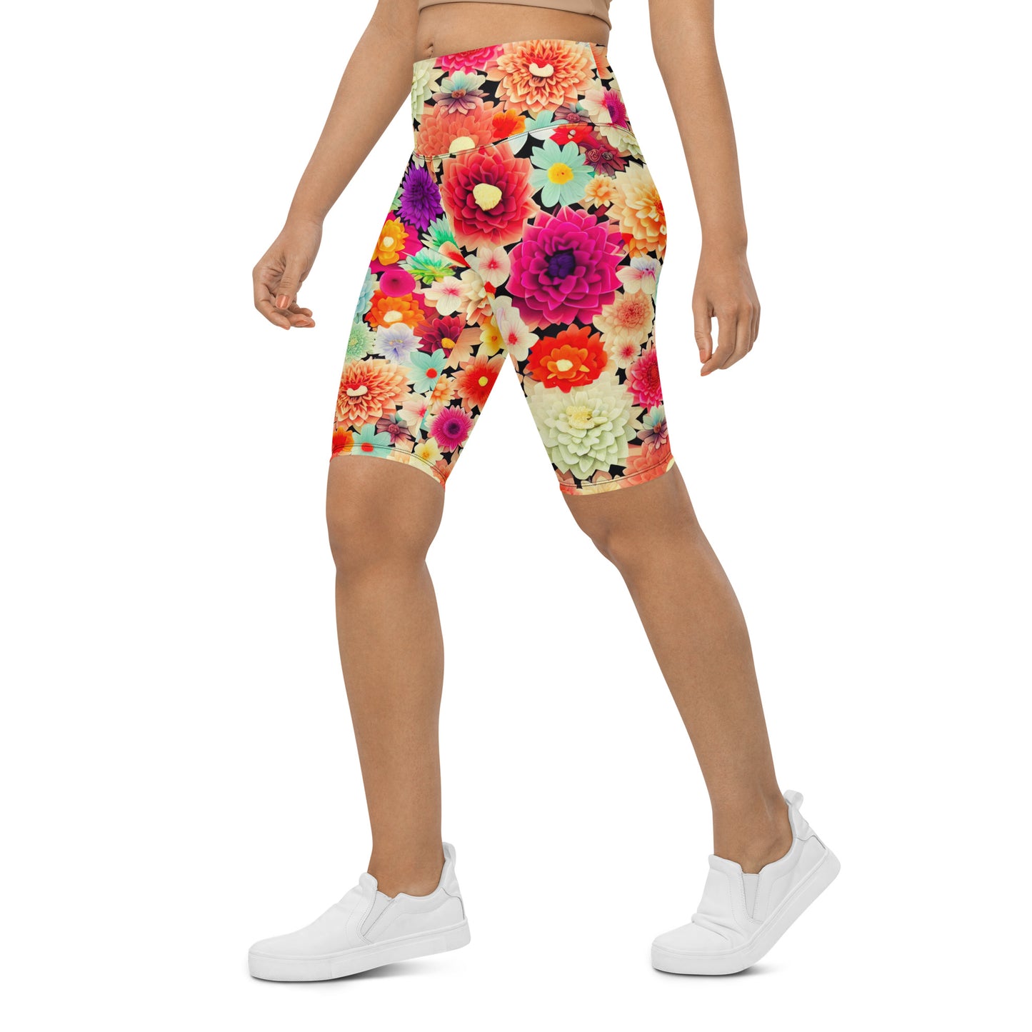 DMV 0424 Floral Biker Shorts