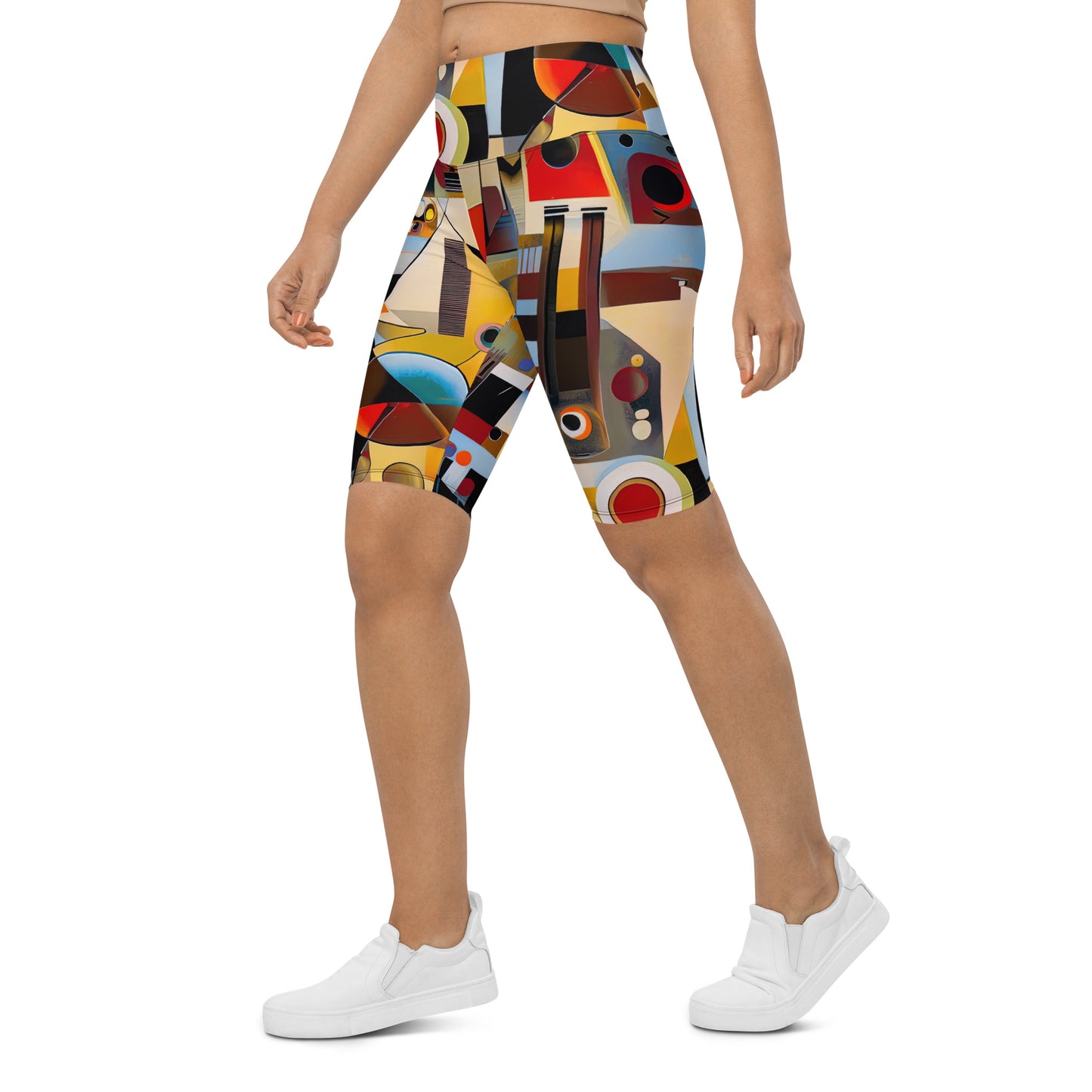 DMV 1721 Retro Art Biker Shorts