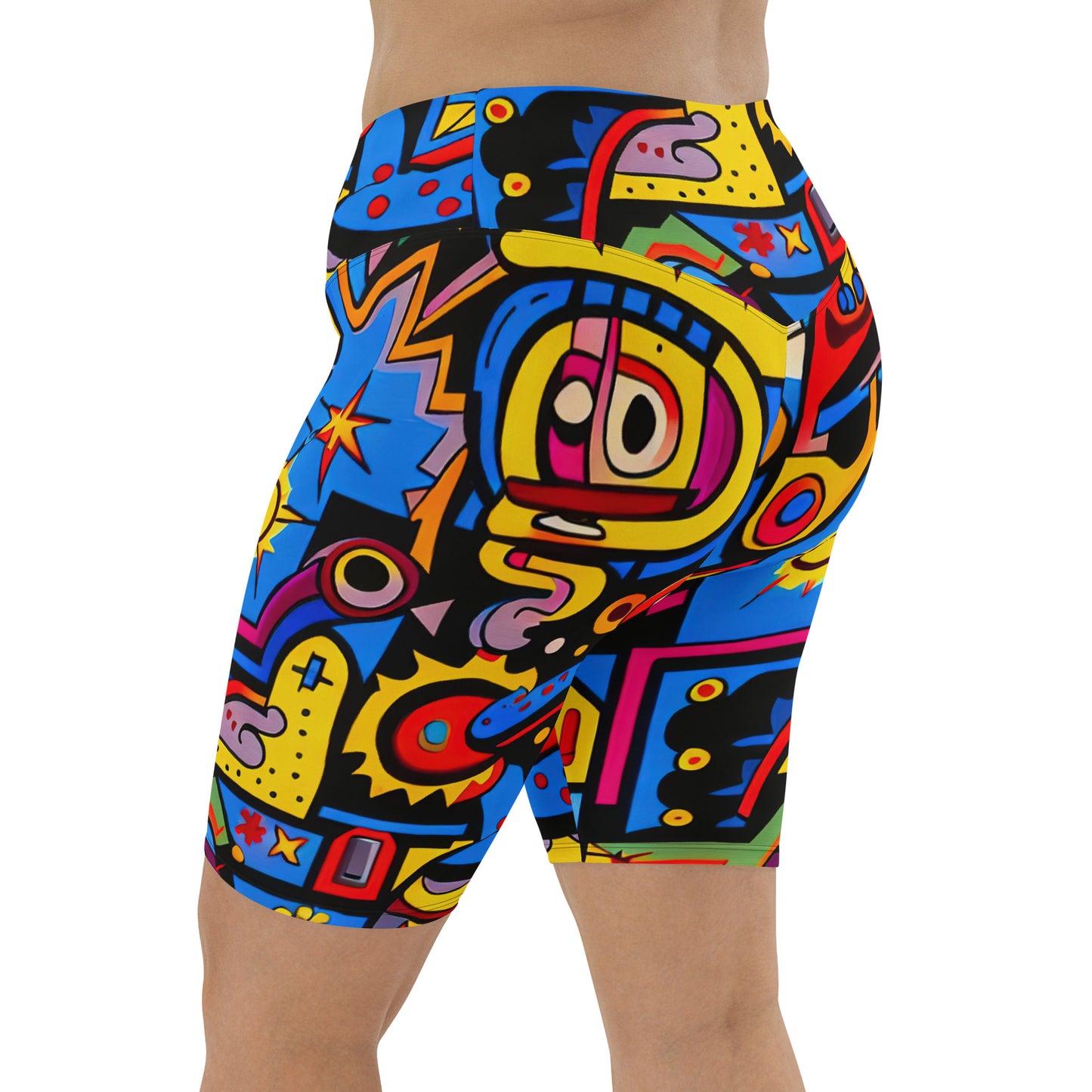 DMV 0235 Psy Art Biker Shorts