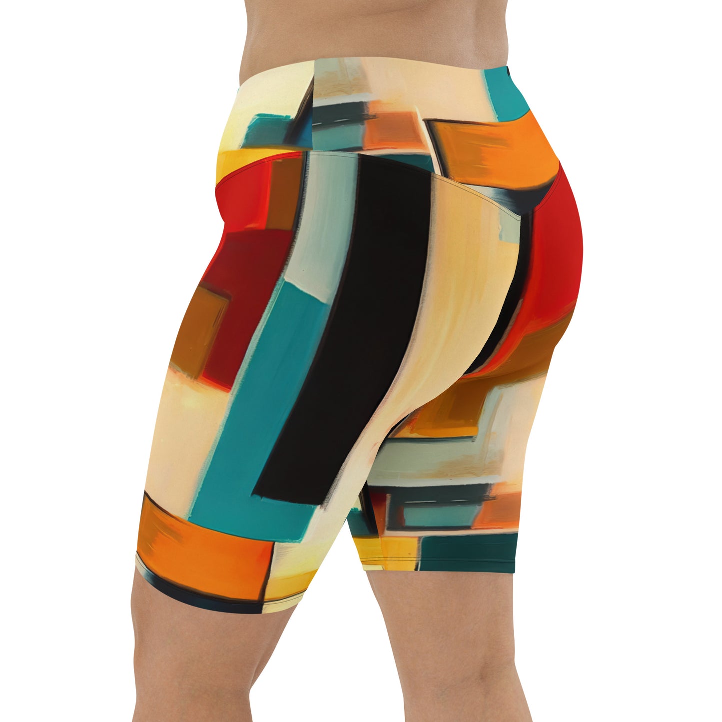 DMV 0282 Abstract Art Biker Shorts