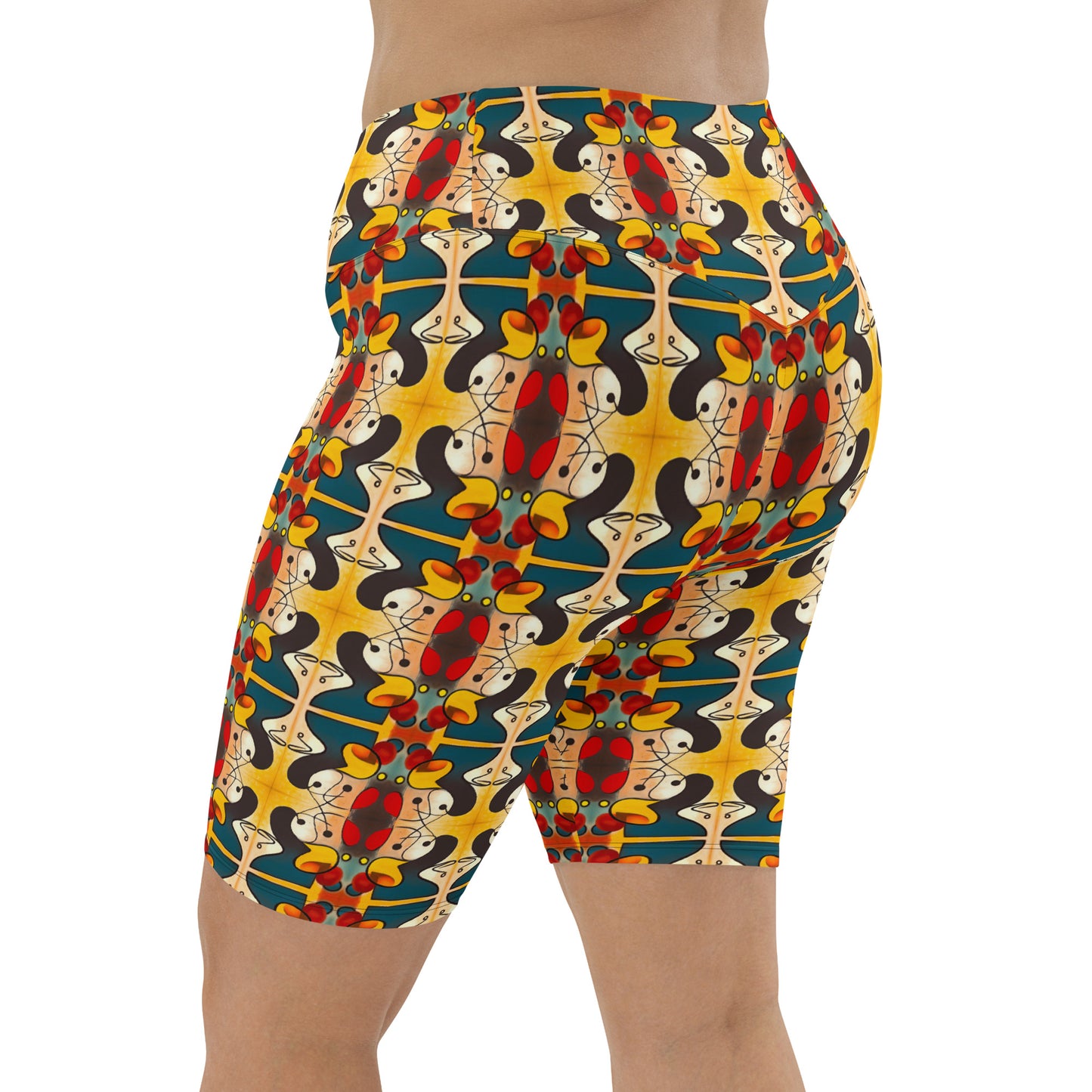 DMV 0281 Vintage Artsy Biker Shorts