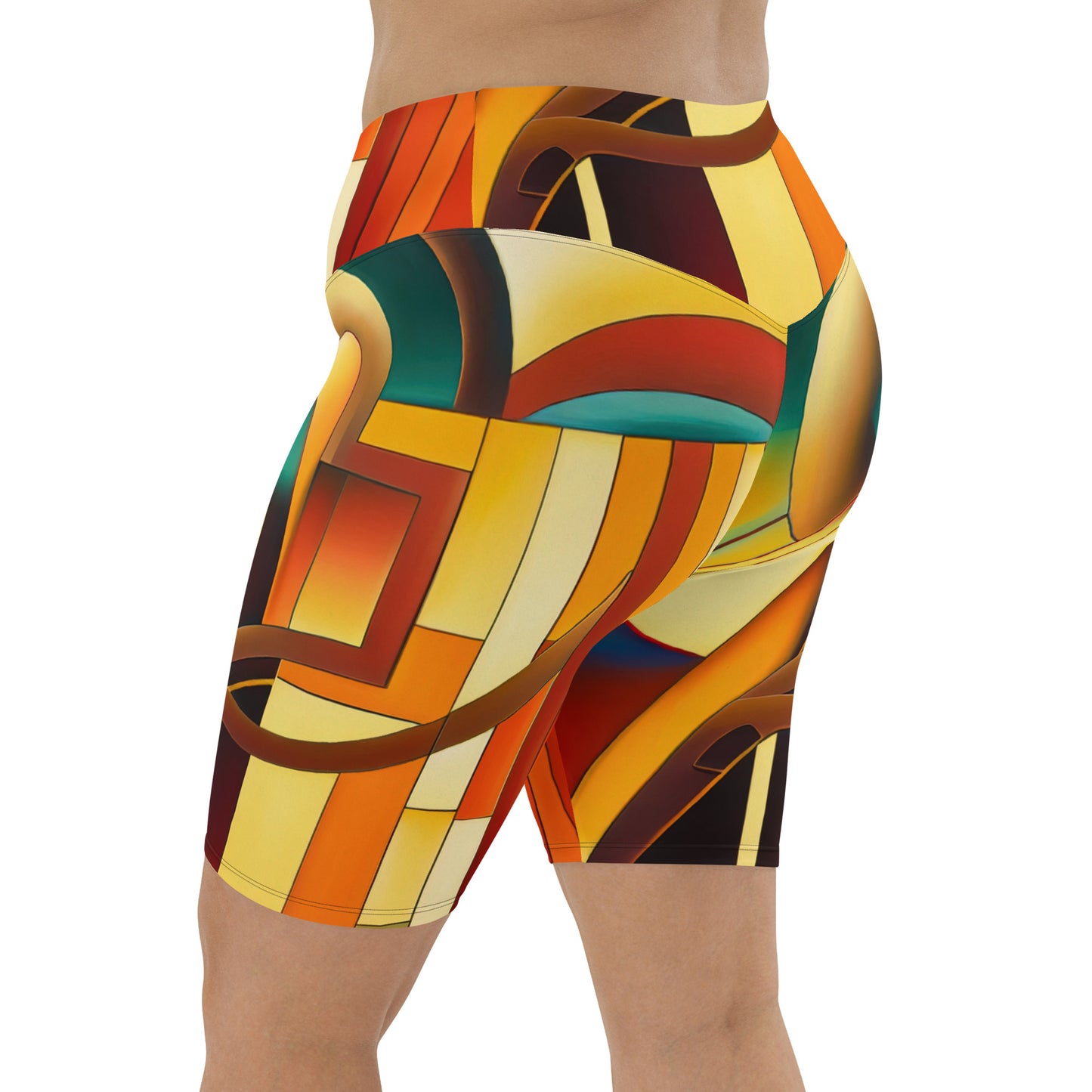 DMV 0048 Retro Art Biker Shorts