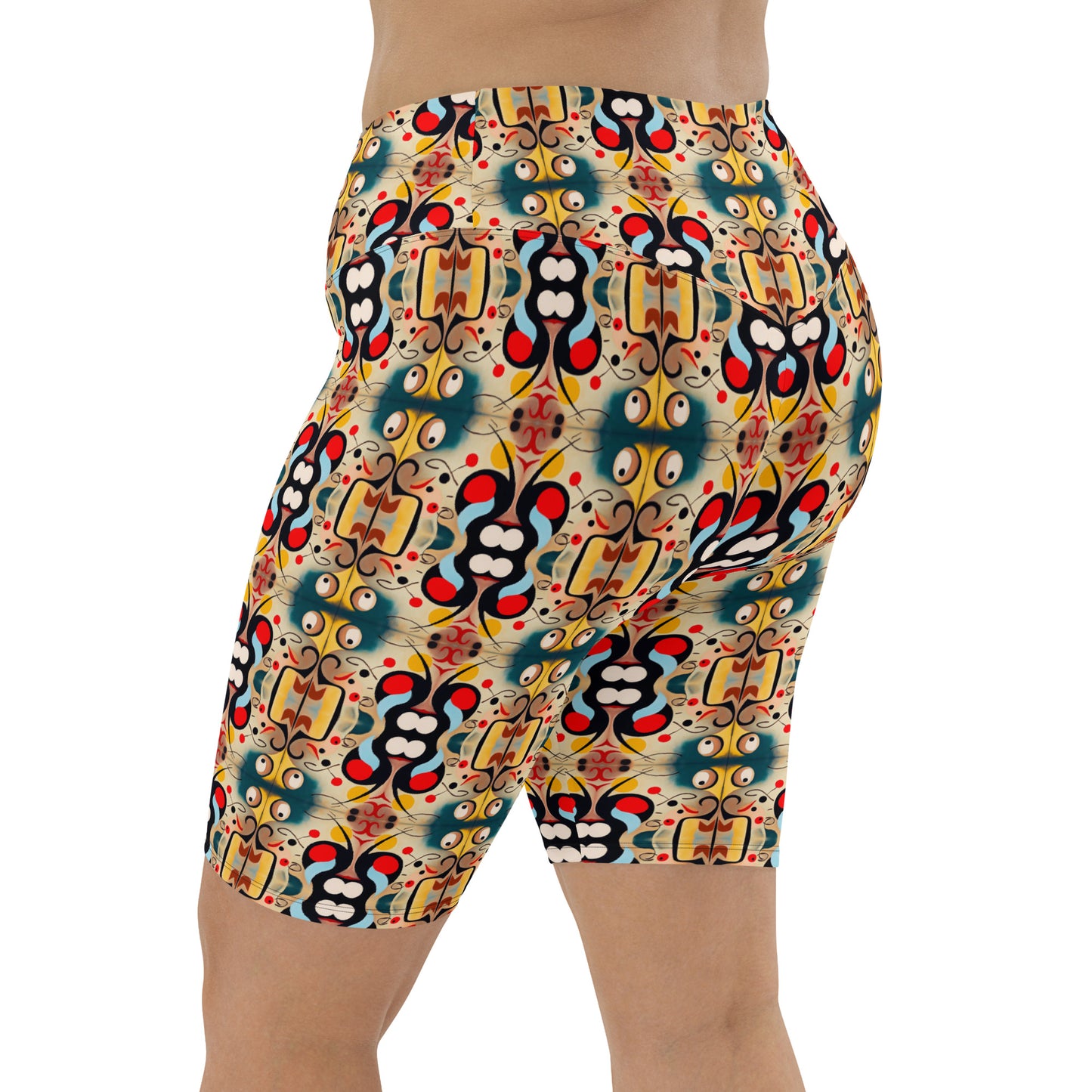 DMV 0040 Vintage Artsy Biker Shorts