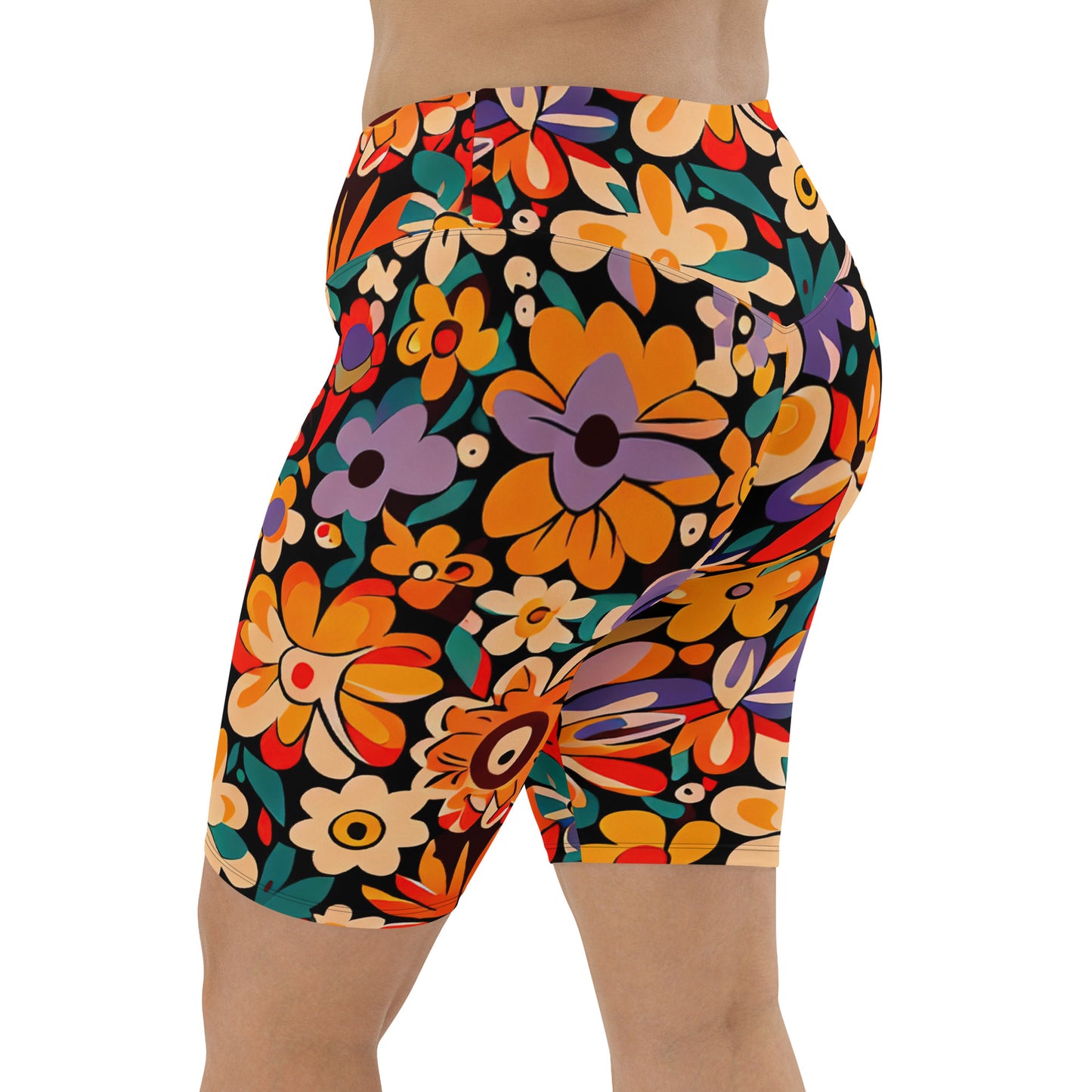 DMV 0029 Floral Biker Shorts