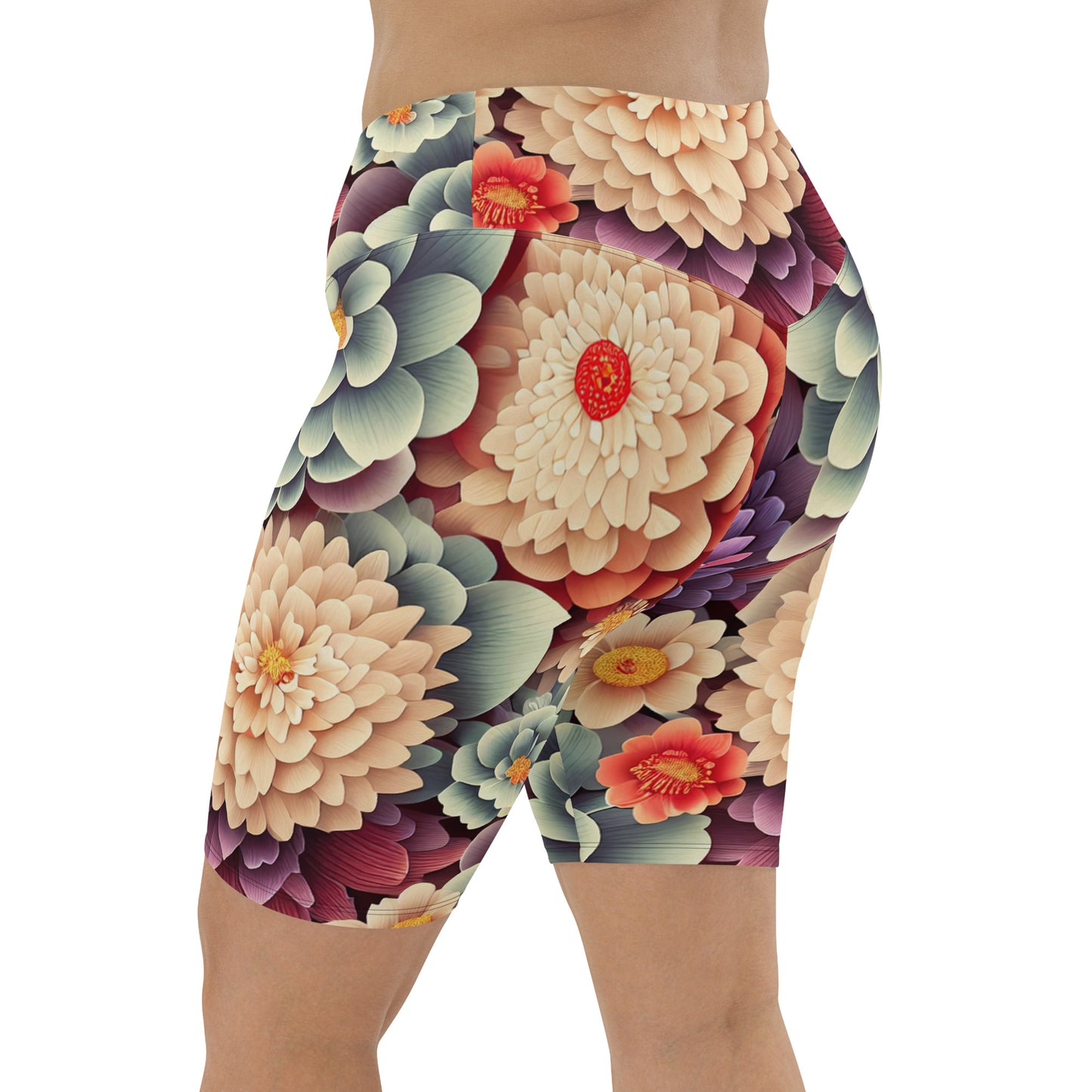 DMV 0031 Floral Biker Shorts