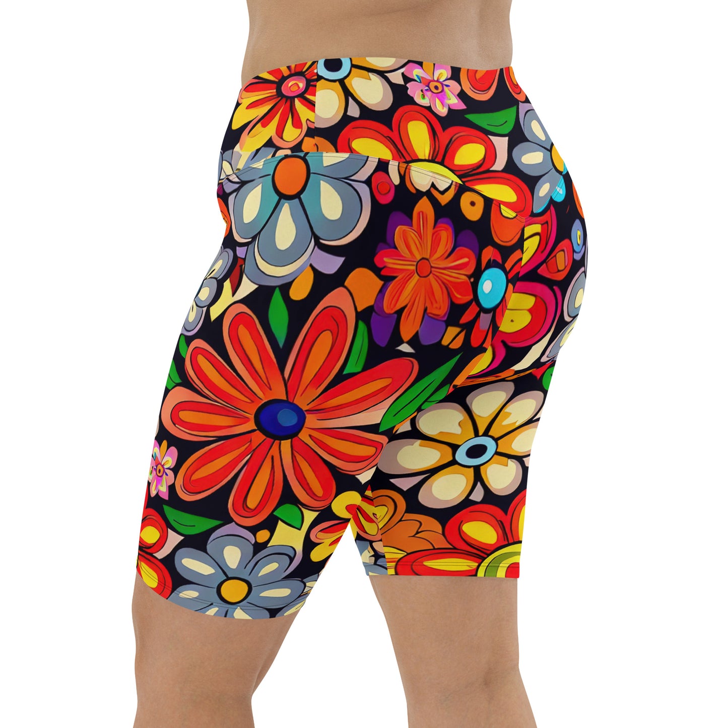 DMV 0018 Floral Biker Shorts