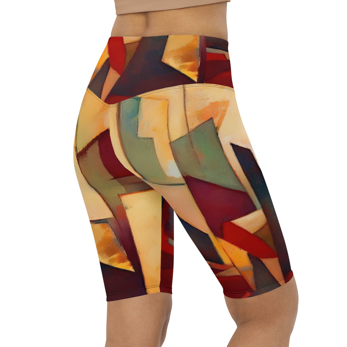 DMV 0251 Abstract Art Biker Shorts