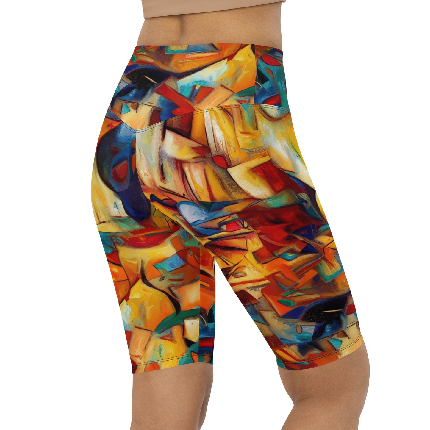 DMV 0416 Abstract Art Biker Shorts