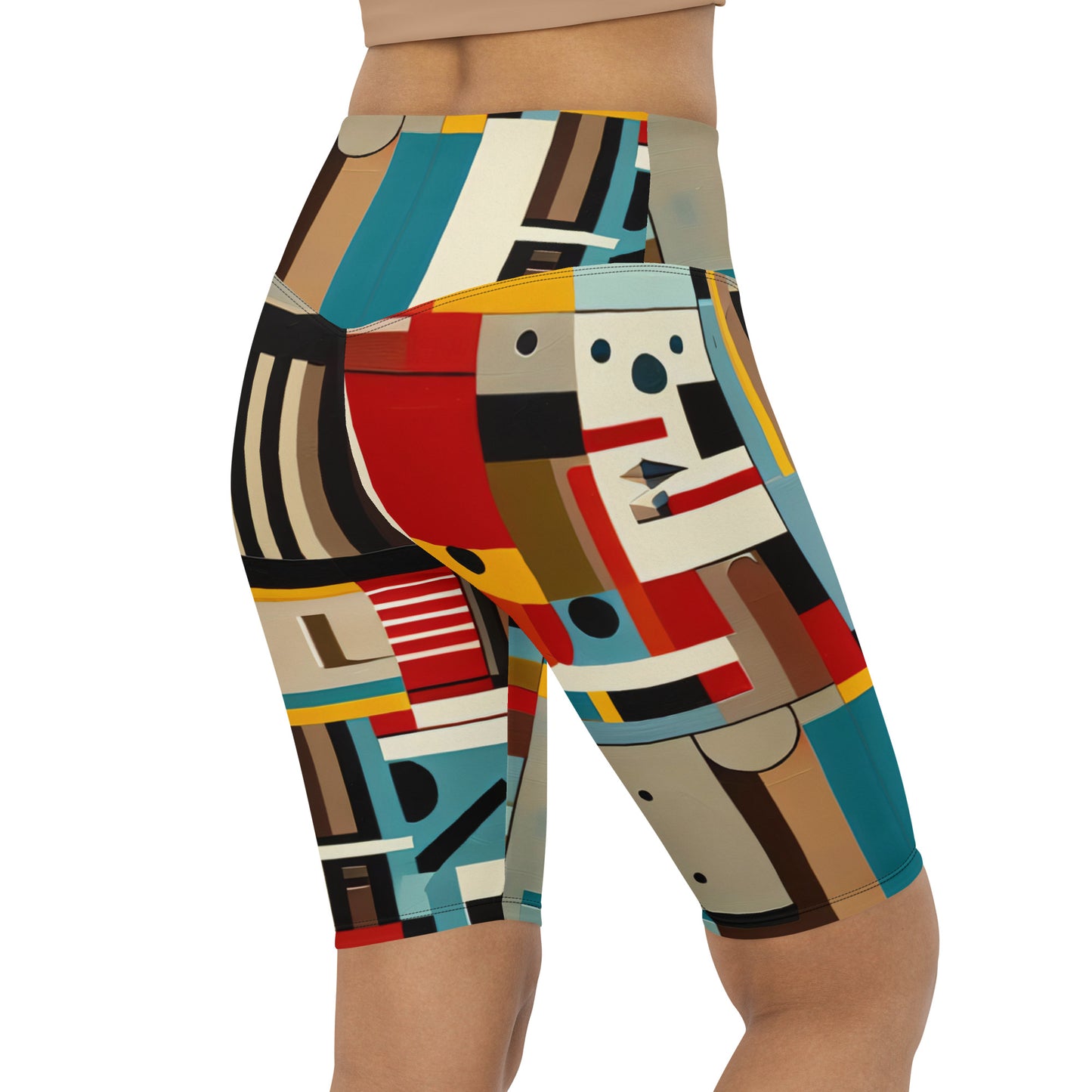 DMV 0413 Abstract Art Biker Shorts