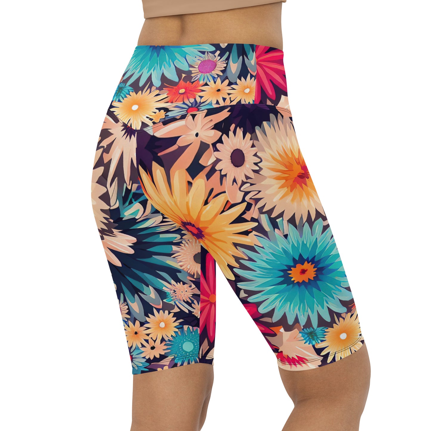 DMV 0404 Floral Biker Shorts