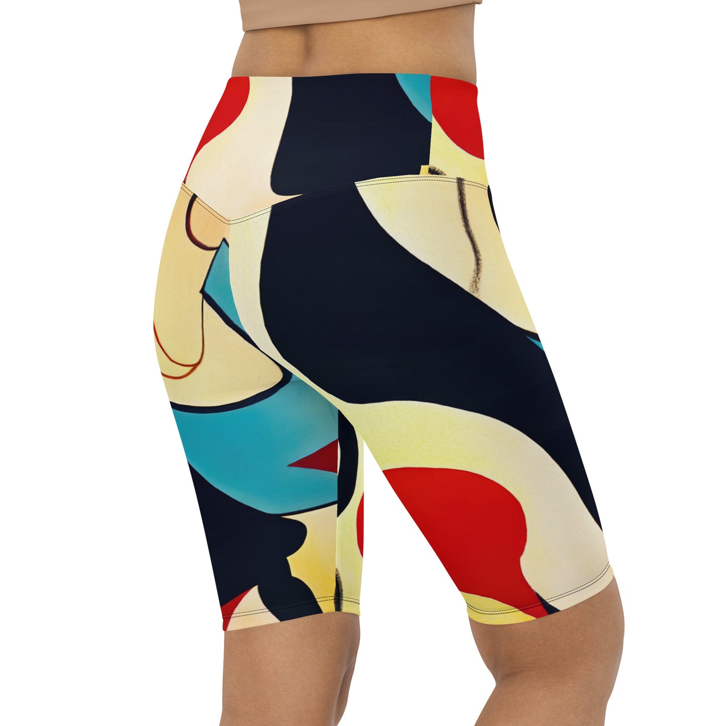 DMV 1356 Retro Art Biker Shorts