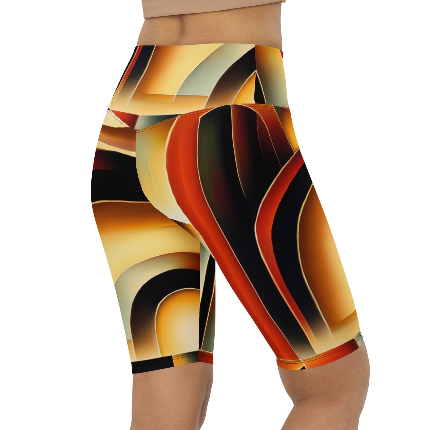 DMV 0261 Retro Art Biker Shorts