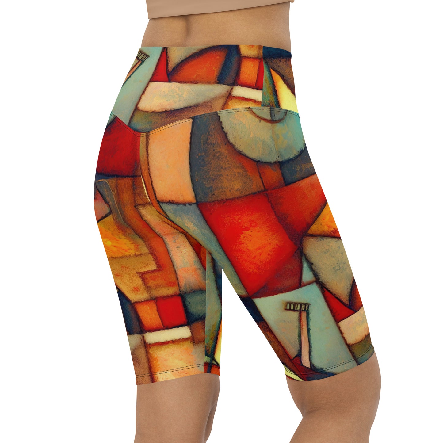 DMV 0298 Retro Art Biker Shorts