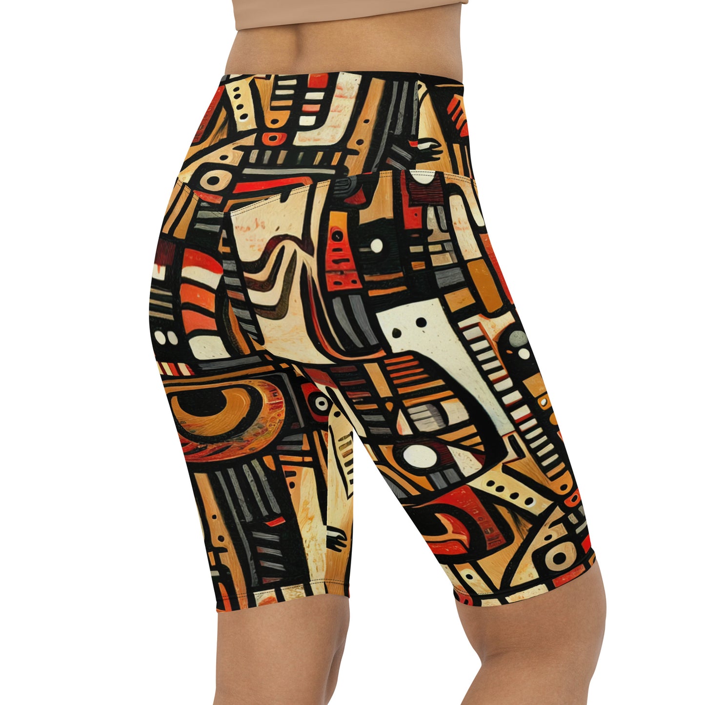 DMV 0505 Retro Art Biker Shorts