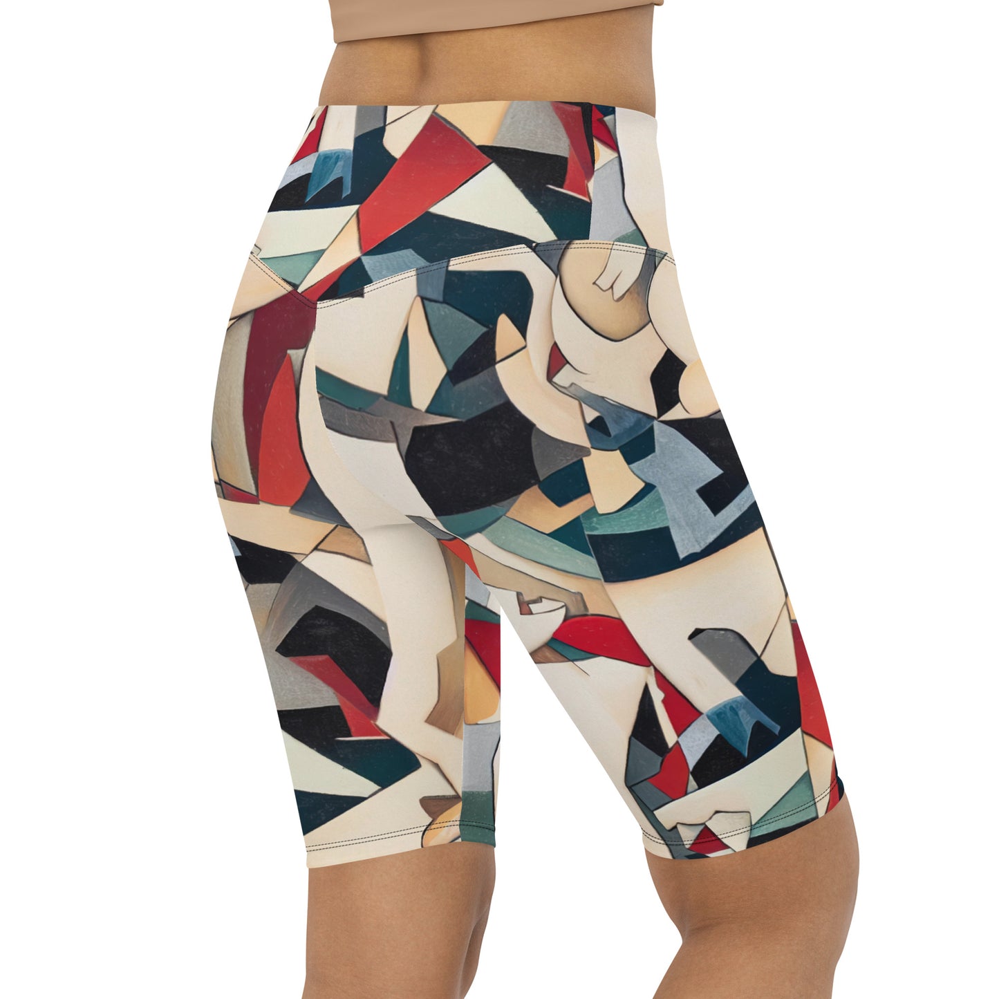 DMV 0508 Abstract Art Biker Shorts