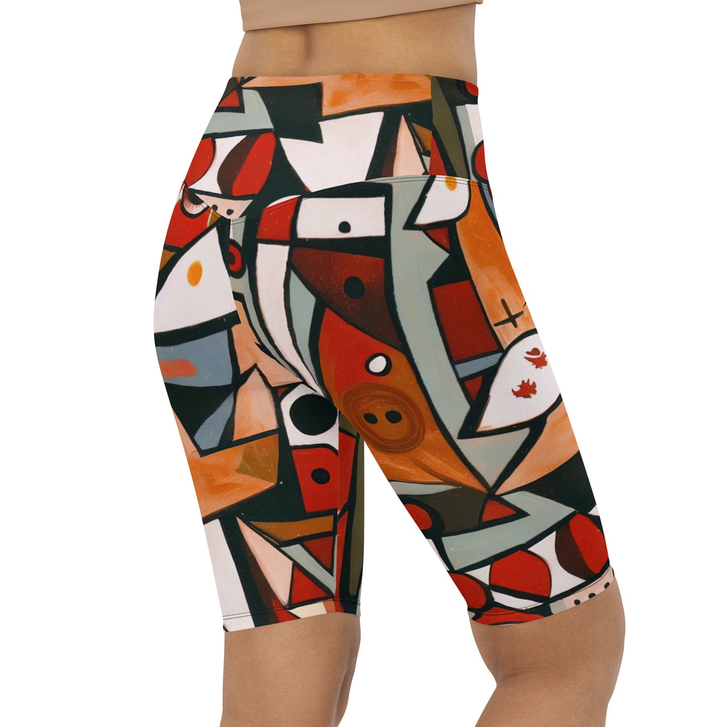 DMV 0522 Retro Art Biker Shorts