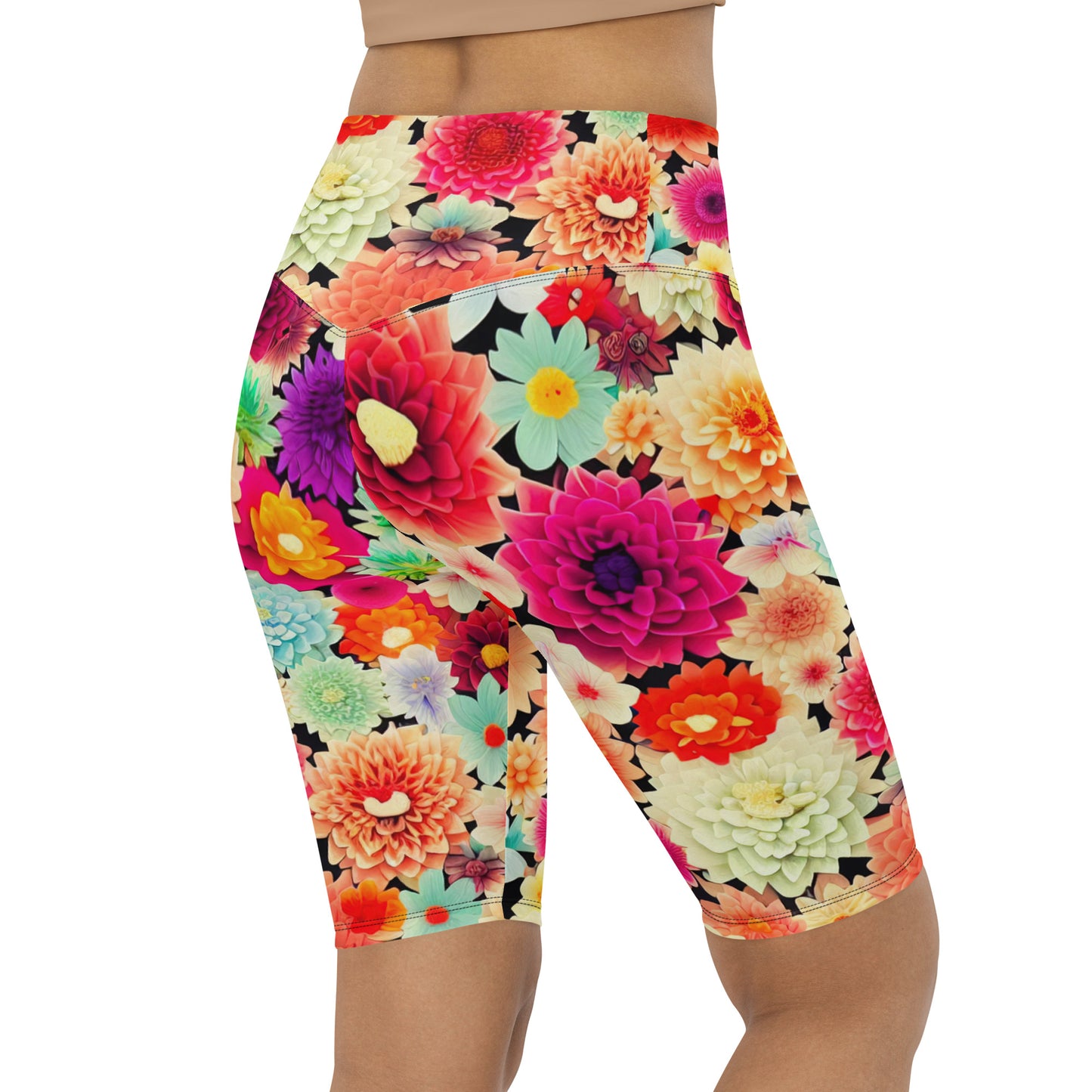 DMV 0424 Floral Biker Shorts