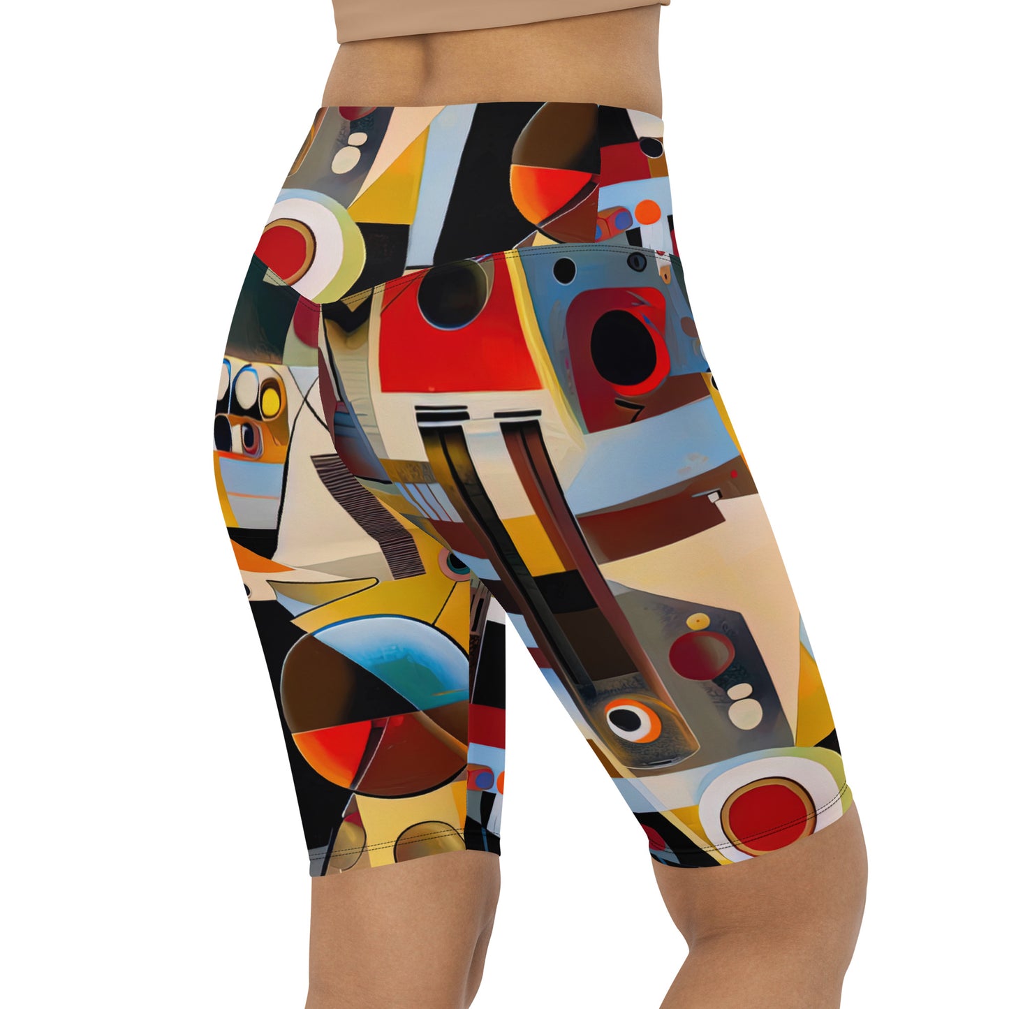 DMV 1721 Retro Art Biker Shorts