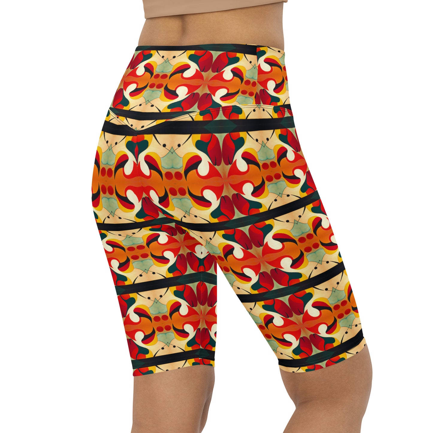 DMV 1554 Vintage Artsy Biker Shorts