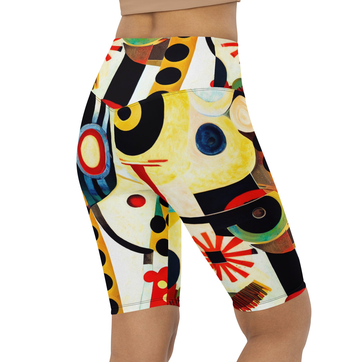 DMV 0656 Retro Art Biker Shorts