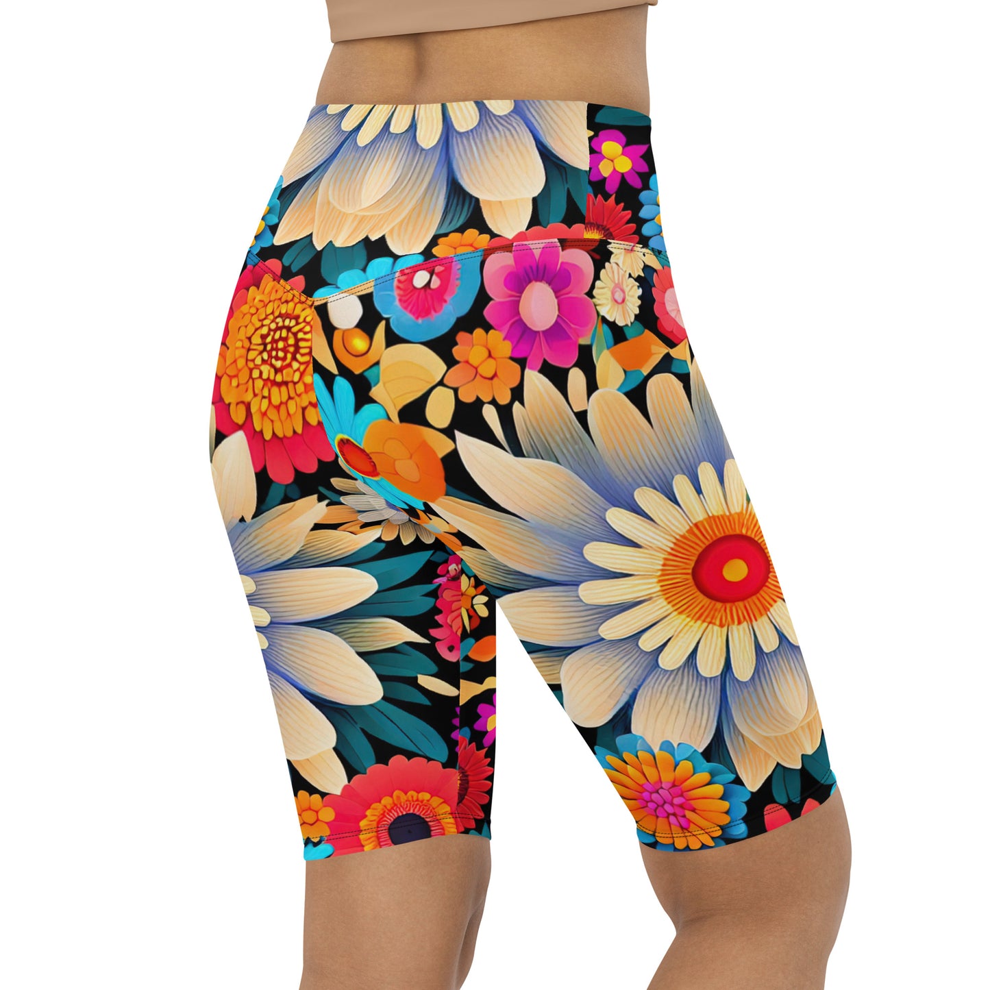 DMV 0700 Floral Biker Shorts