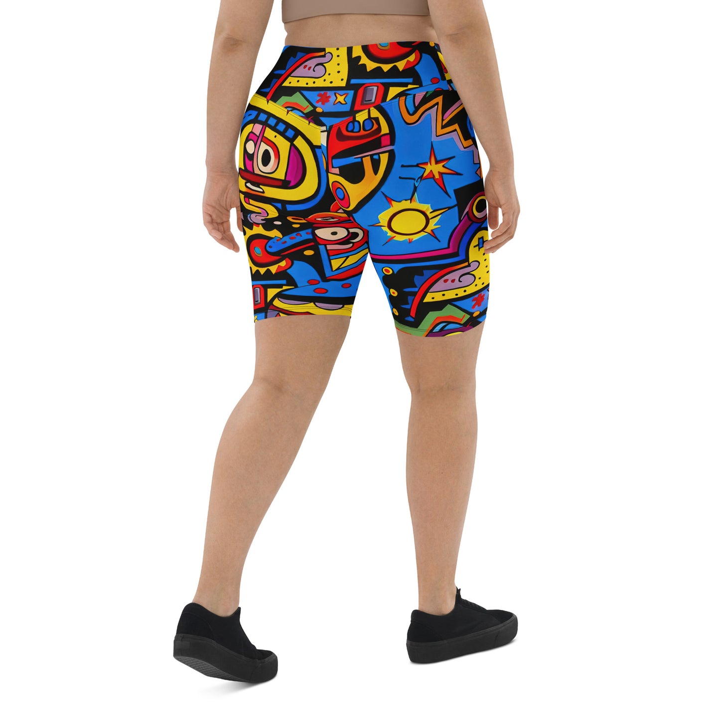 DMV 0235 Psy Art Biker Shorts