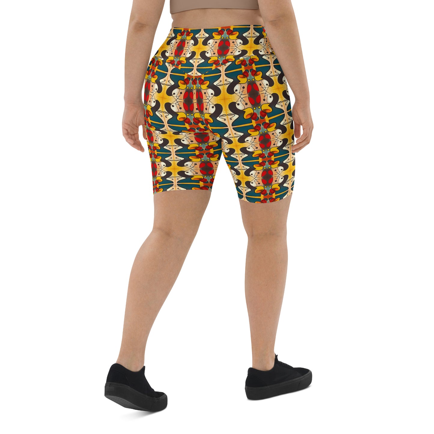 DMV 0281 Vintage Artsy Biker Shorts