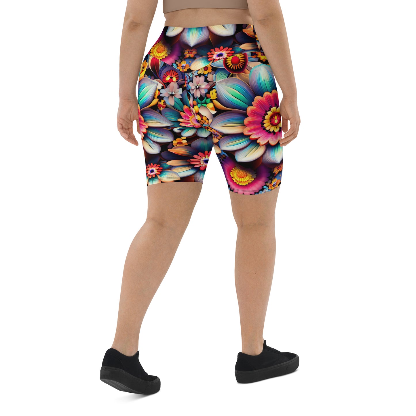 DMV 0219 Floral Biker Shorts