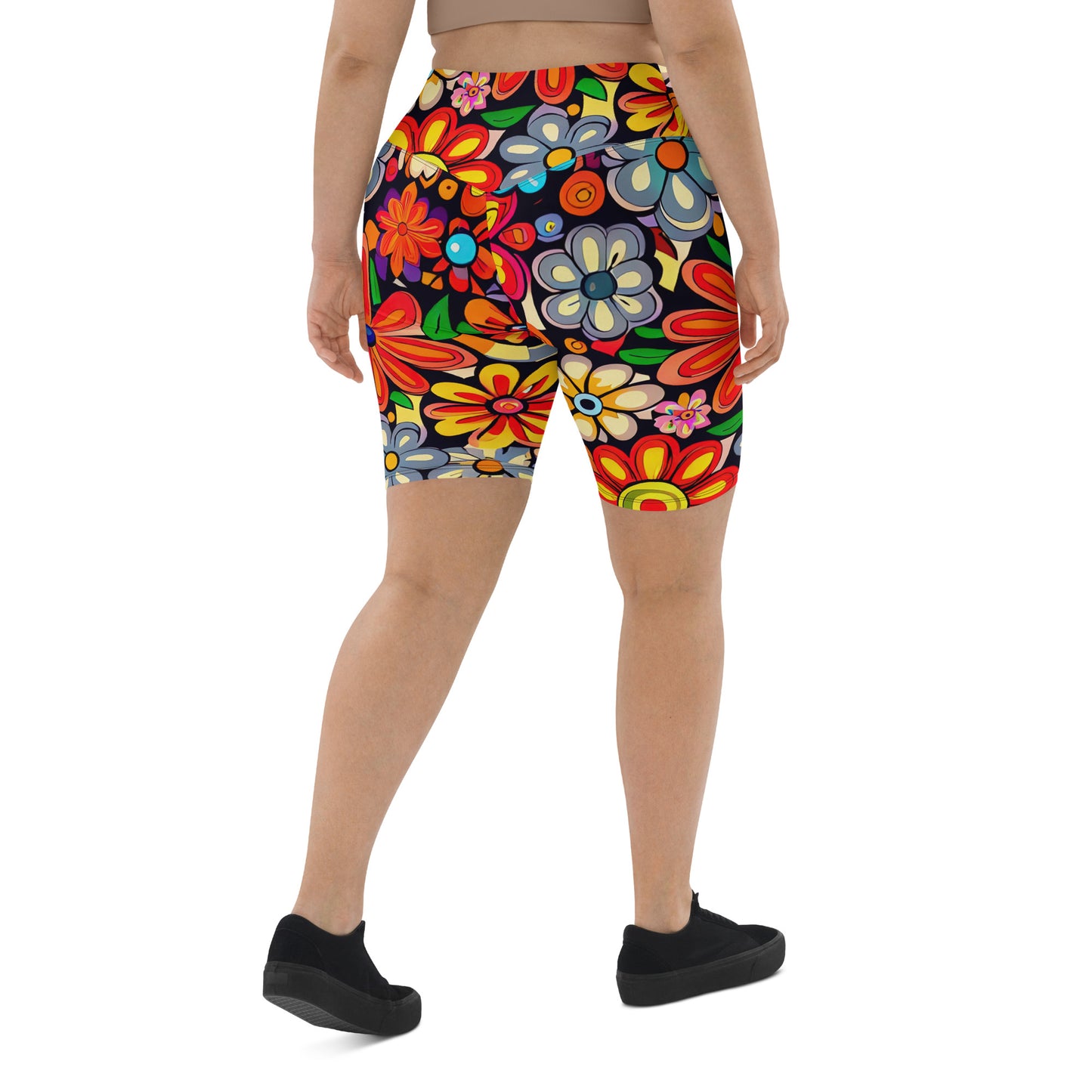 DMV 0018 Floral Biker Shorts