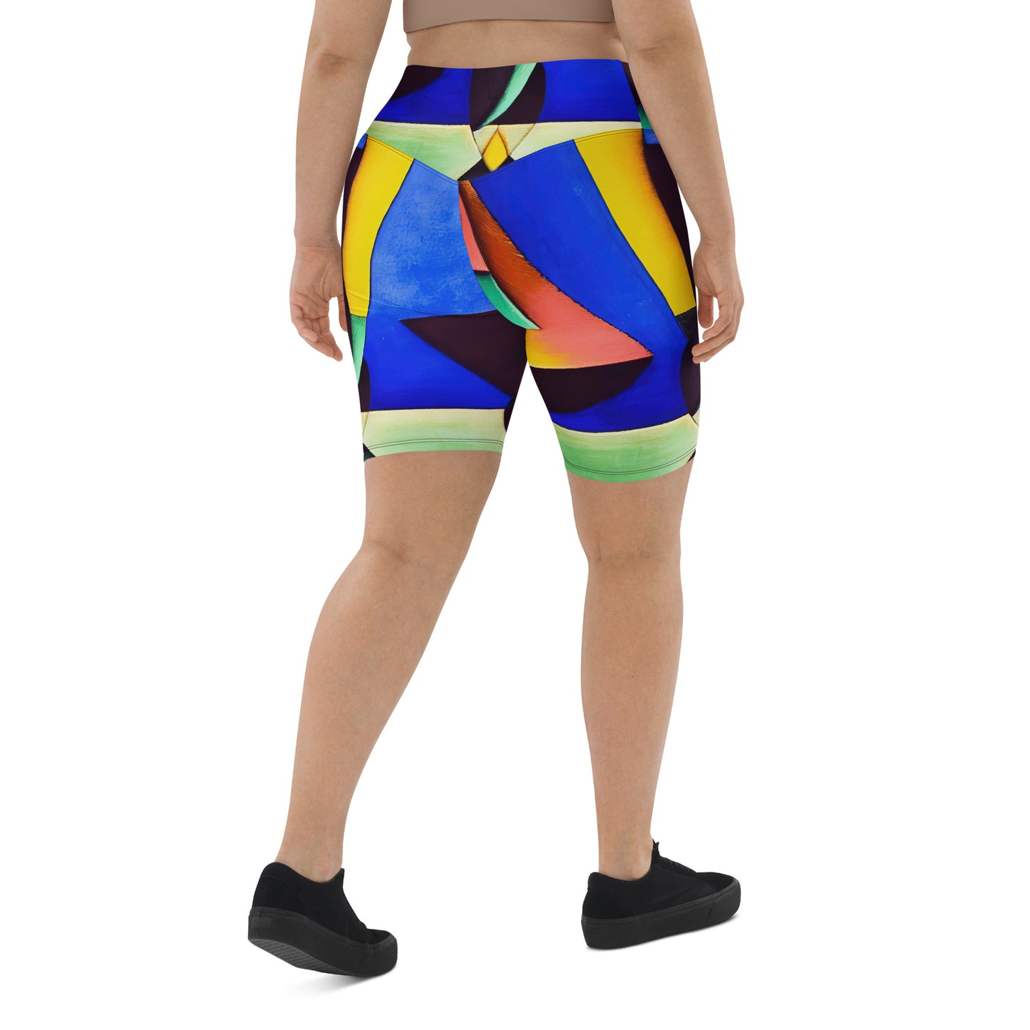 DMV 0255 Retro Art Biker Shorts