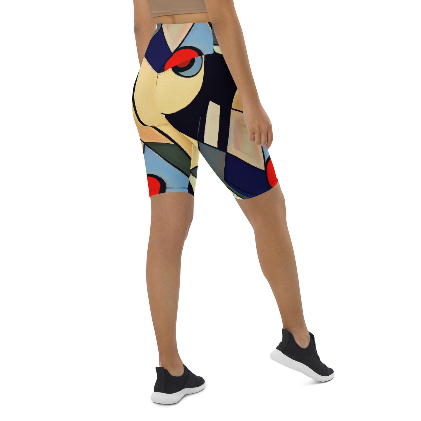 DMV 0234 Abstract Art Biker Shorts