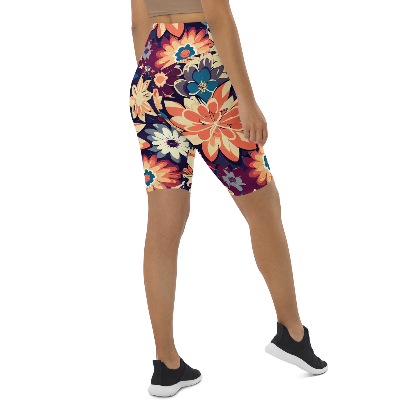 DMV 0253 Floral Biker Shorts