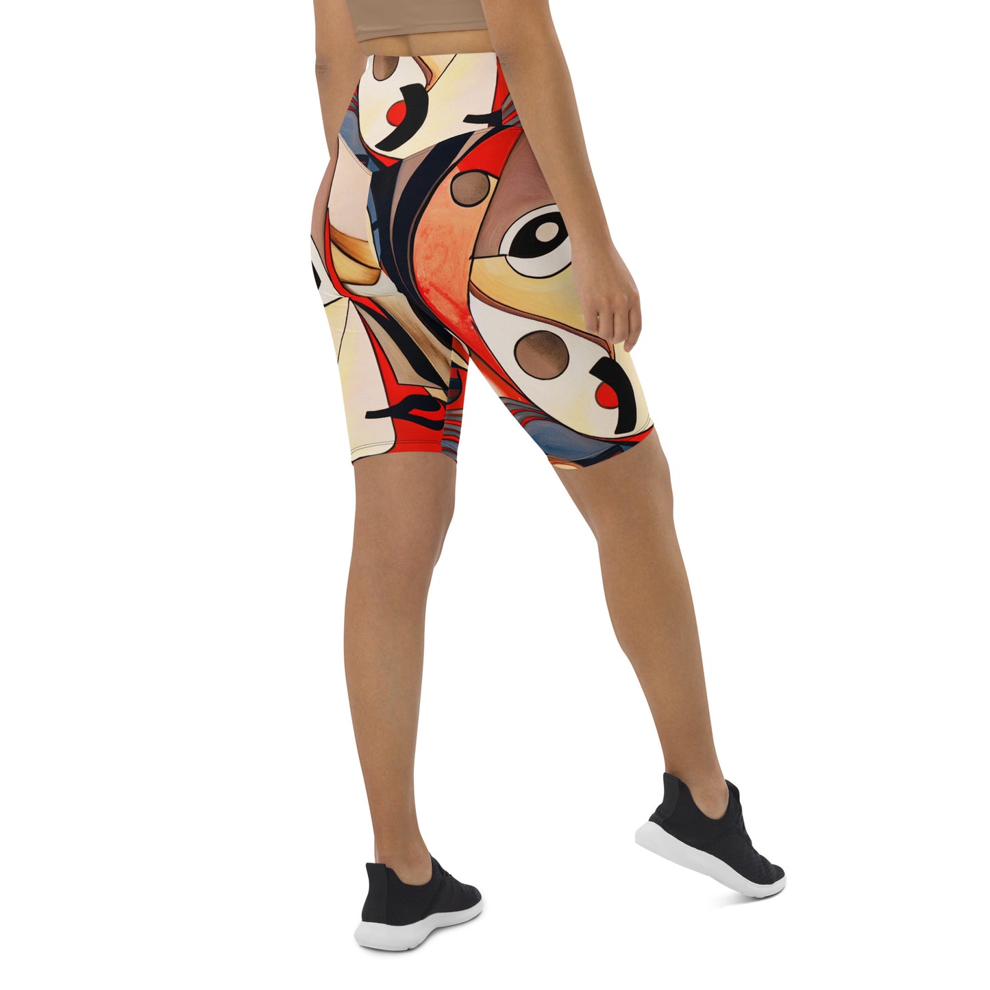 DMV 0214 Retro Art Biker Shorts